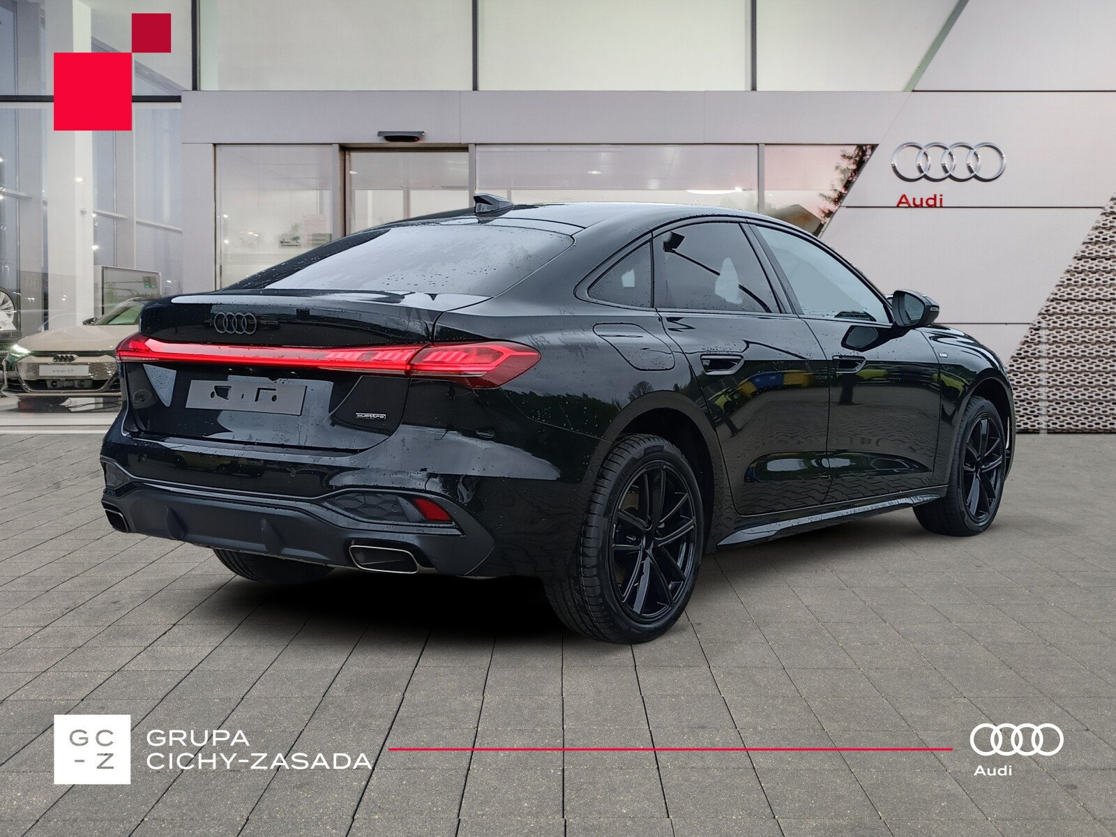 Tech Pro | S line | 19" Audi Sport | Hak | Ambiente Plus | Pamięć fotela