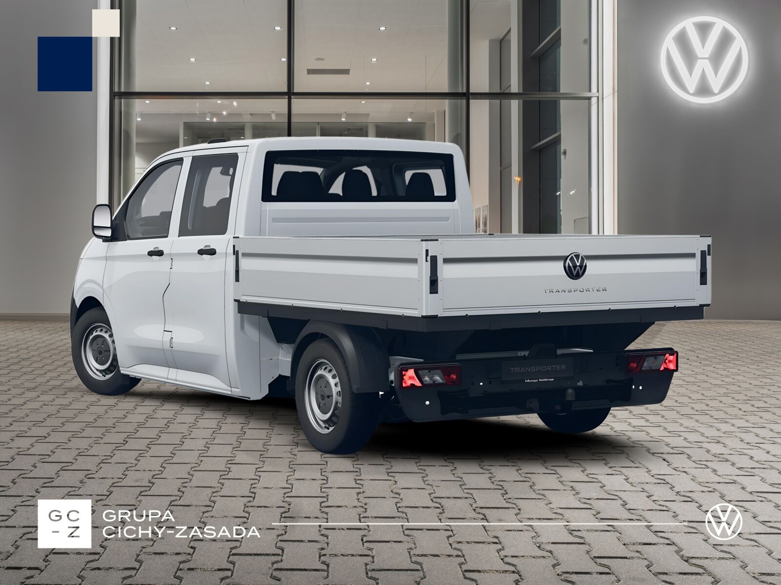 Volkswagen Transporter skrzyniowy z podwójną kabiną 2.0 TDI 6-osobowy