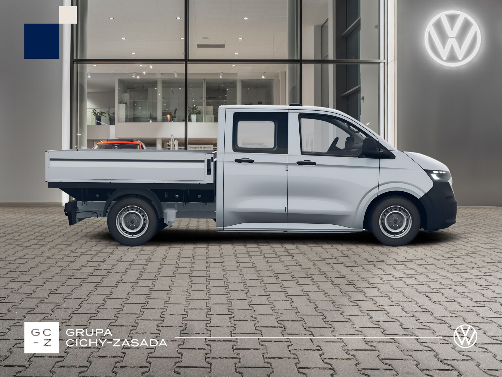 Volkswagen Transporter skrzyniowy z podwójną kabiną 2.0 TDI 6-osobowy