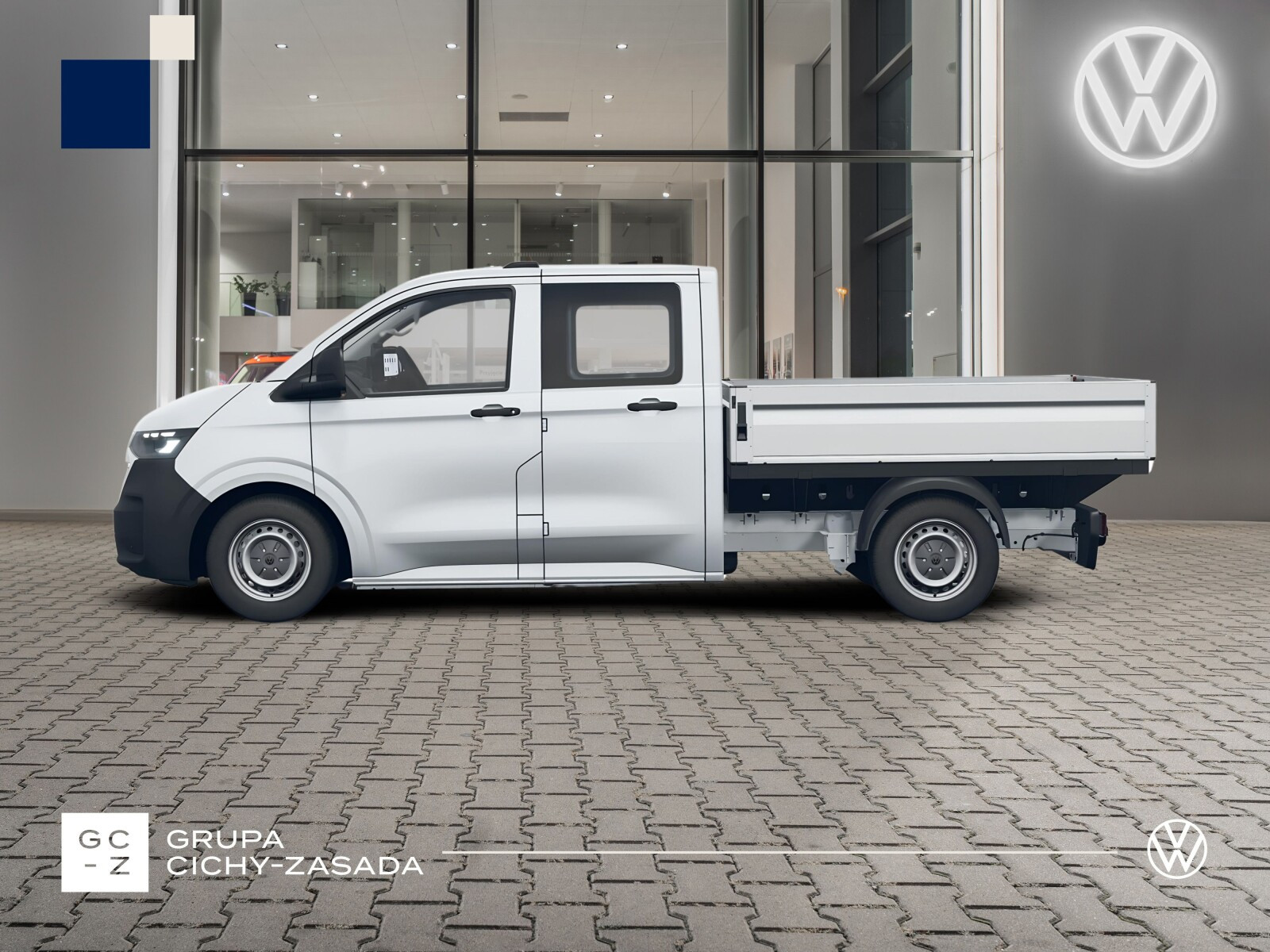 Volkswagen Transporter skrzyniowy z podwójną kabiną 2.0 TDI 6-osobowy