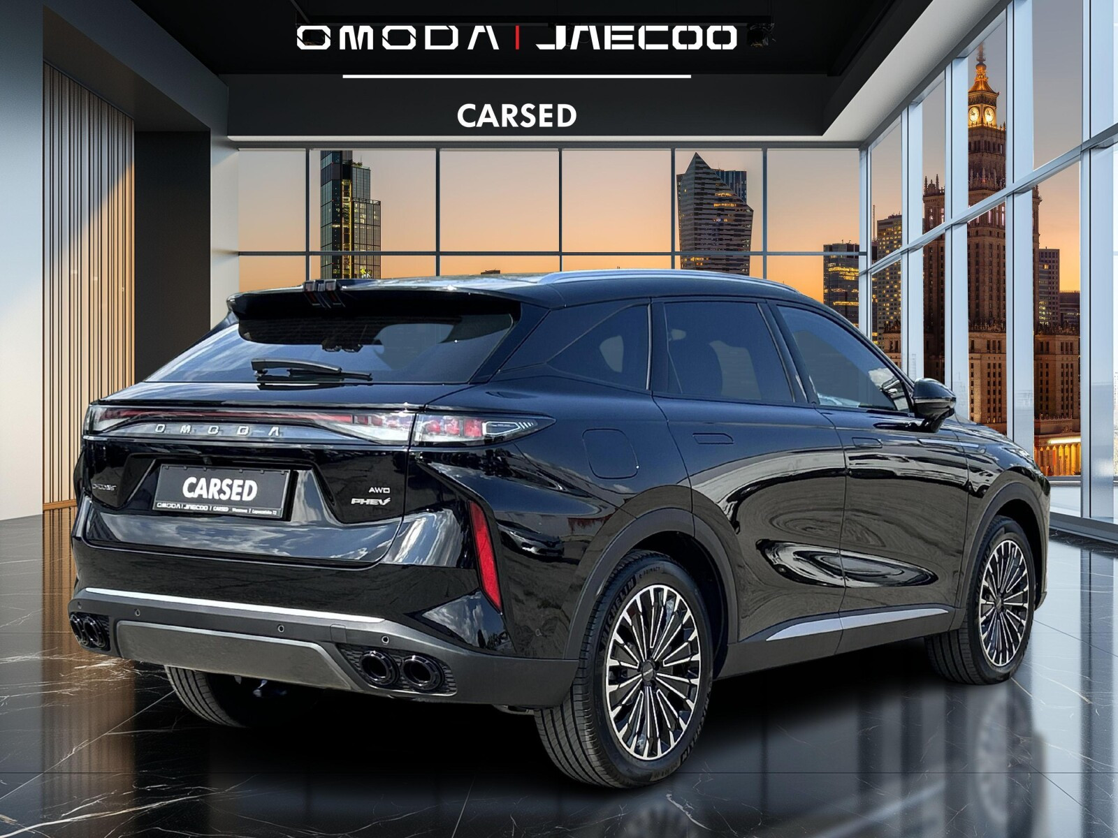 Omoda 9 PHEV Omoda 9 PHEV Kolor: Ink black | od ręki | Polisa 1 PLN