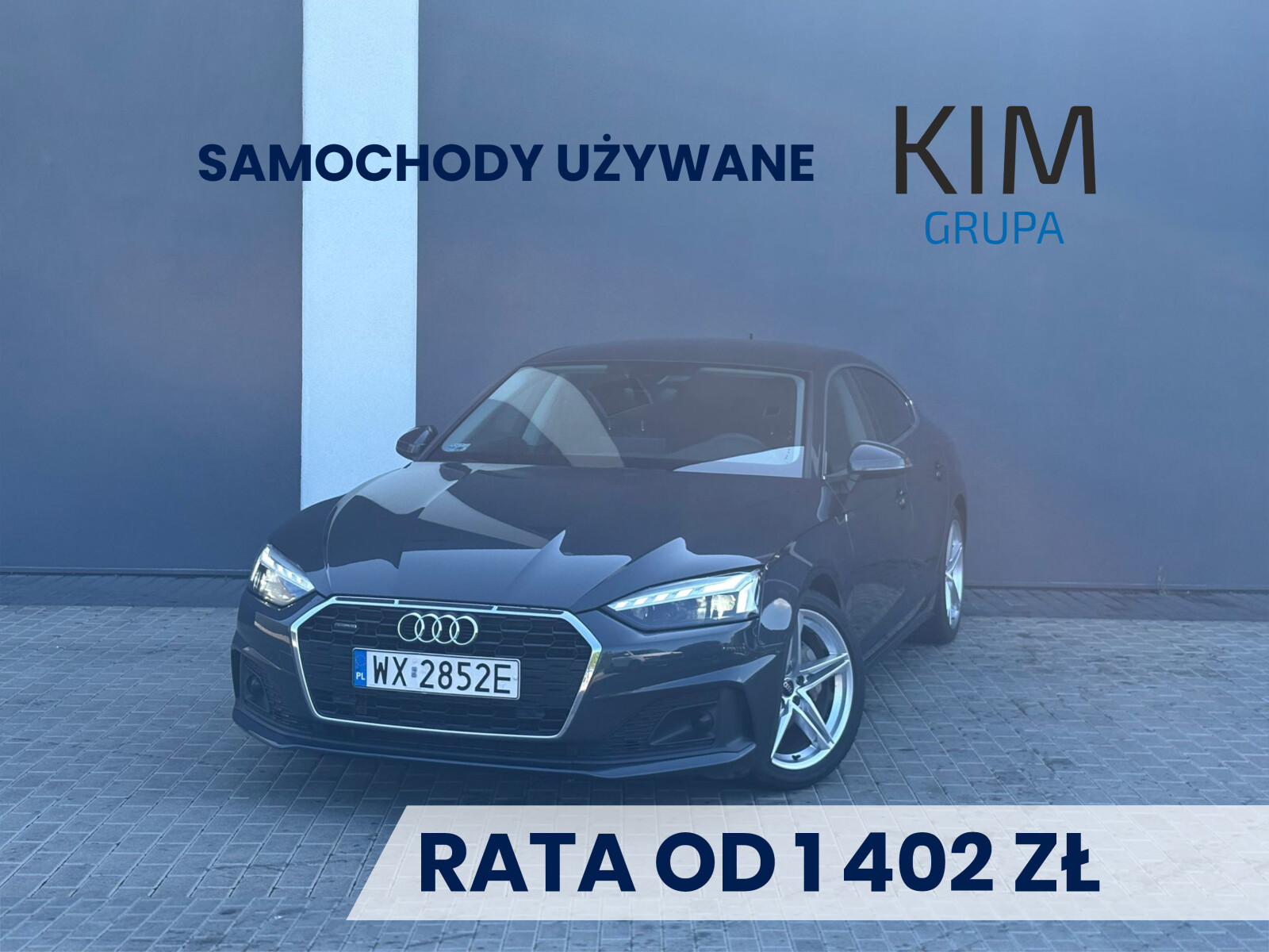 Audi A5 FV VAT Serwis ASO Bezwypadkowy Czujniki parkowania Gwarancja