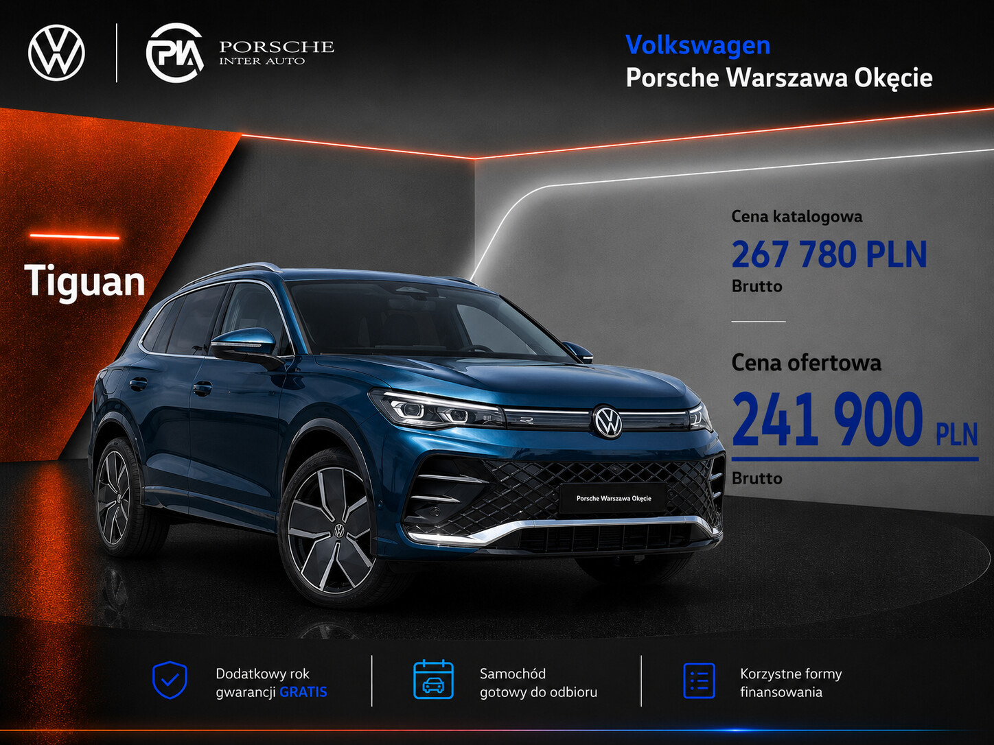 R-Line Plus 204 km hak dach skóra